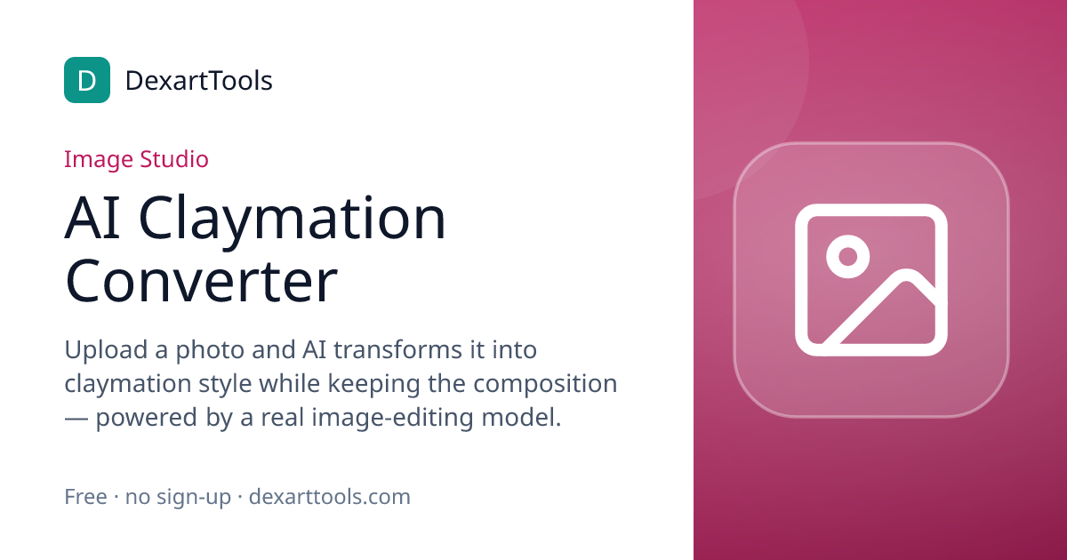 AI Claymation Converter: Upload a photo and AI transforms it into claymation style while keeping the composition — powered by a real image-editing model.