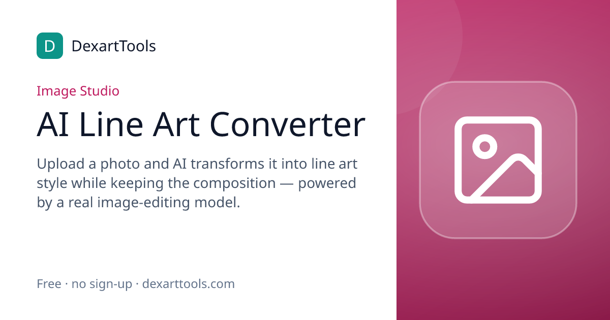AI Line Art Converter: Upload a photo and AI transforms it into line art style while keeping the composition — powered by a real image-editing model.