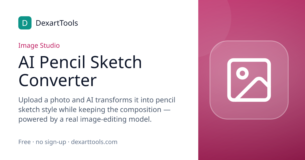 AI Pencil Sketch Converter: Upload a photo and AI transforms it into pencil sketch style while keeping the composition — powered by a real image-editing model.