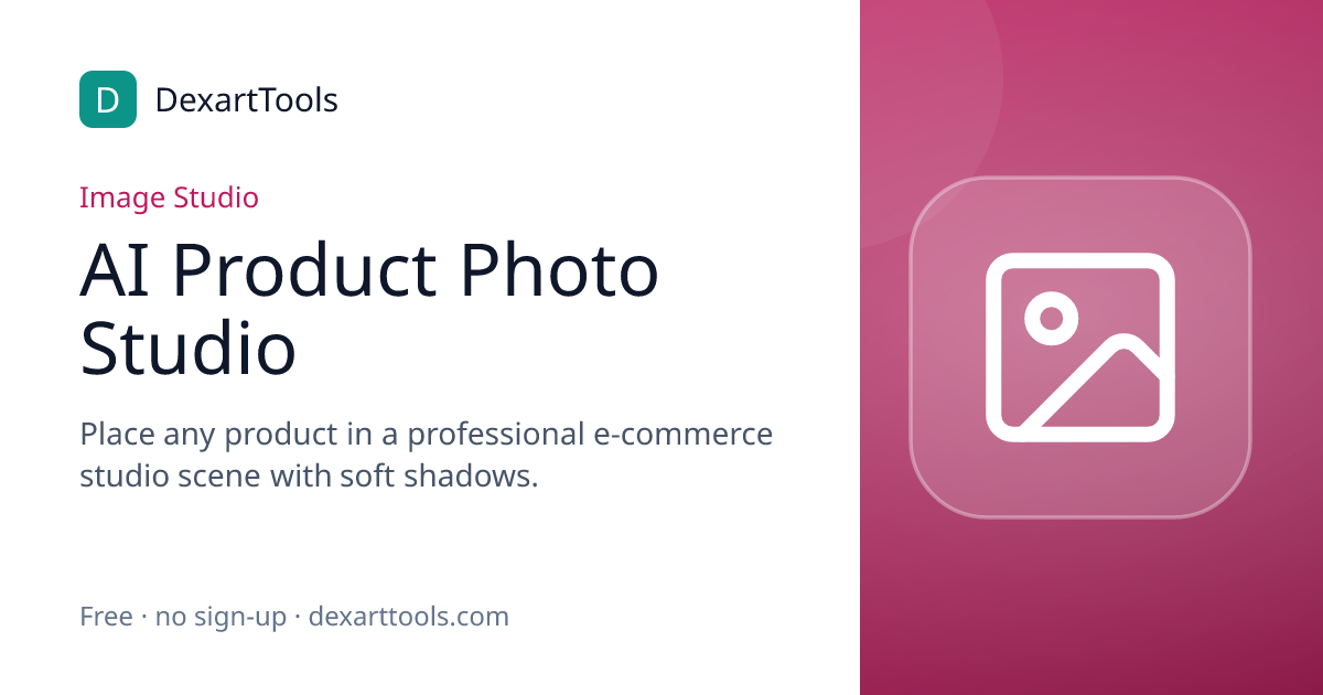 AI Product Photo Studio: Place any product in a professional e-commerce studio scene with soft shadows.