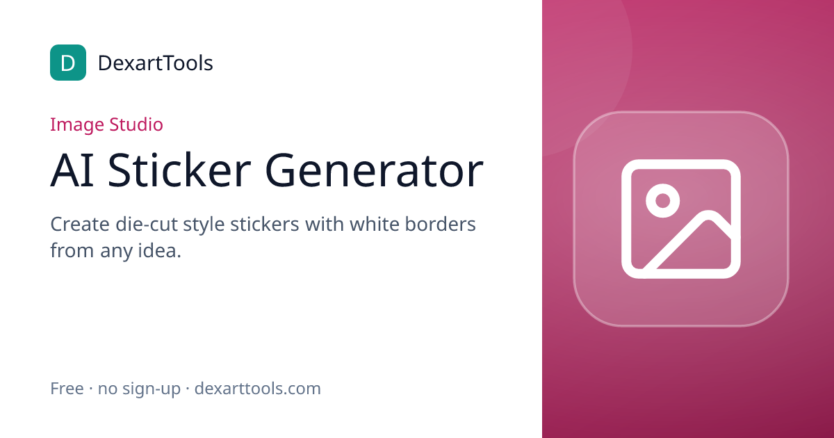 AI Sticker Generator: Create die-cut style stickers with white borders from any idea.