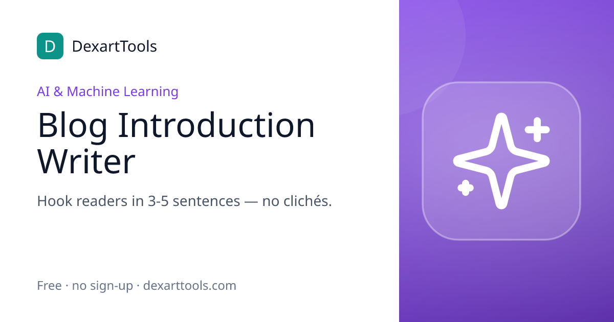 Blog Introduction Writer: Hook readers in 3-5 sentences — no clichés.