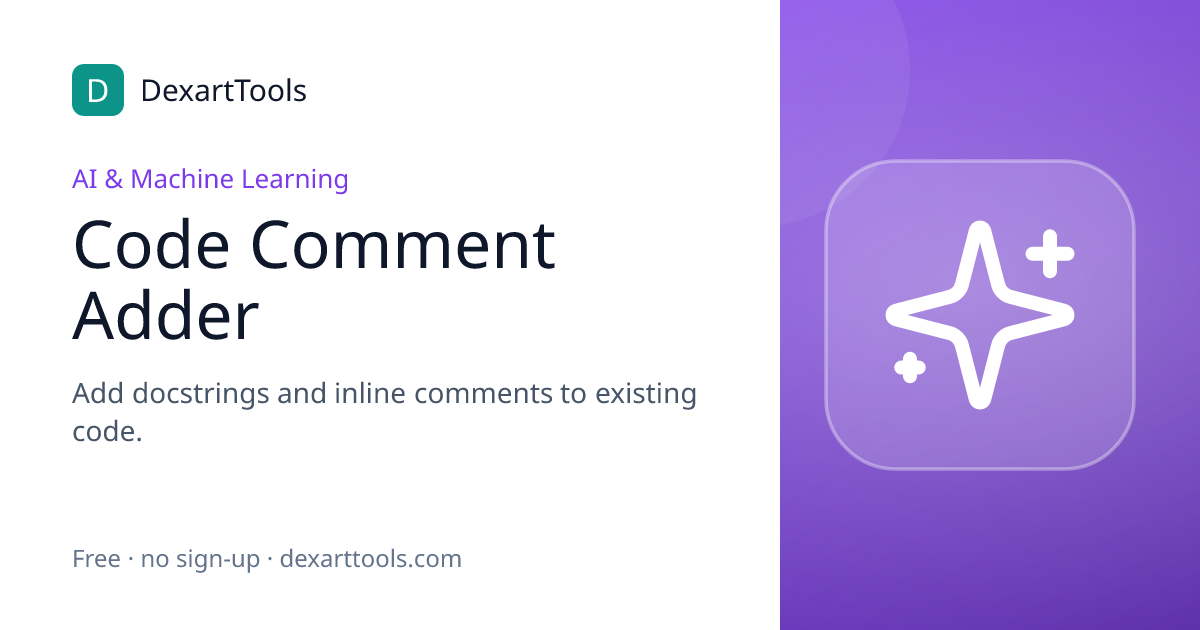 Code Comment Adder: Add docstrings and inline comments to existing code.
