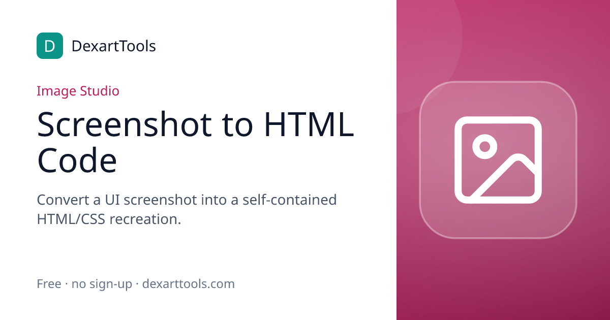 Screenshot to HTML Code: Convert a UI screenshot into a self-contained HTML/CSS recreation.